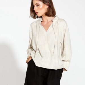 Heritage Linen Batwing Blouse