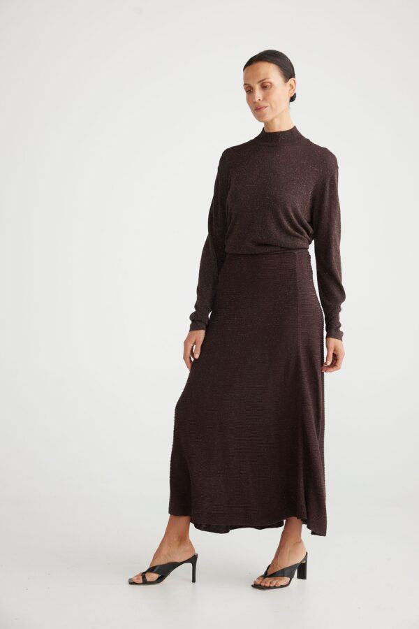 Domenica Knit Skirt - Dark Cocoa