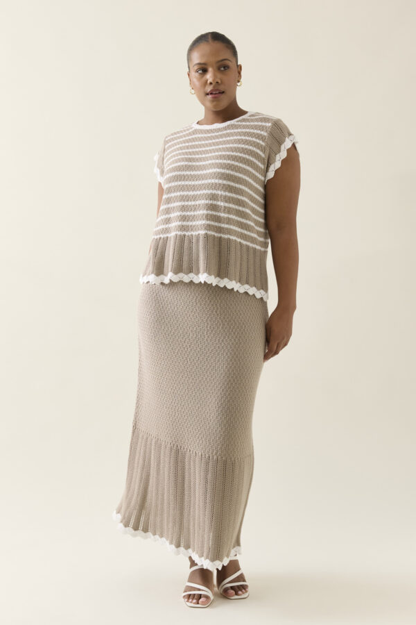 Ida Knit Skirt - Canvas