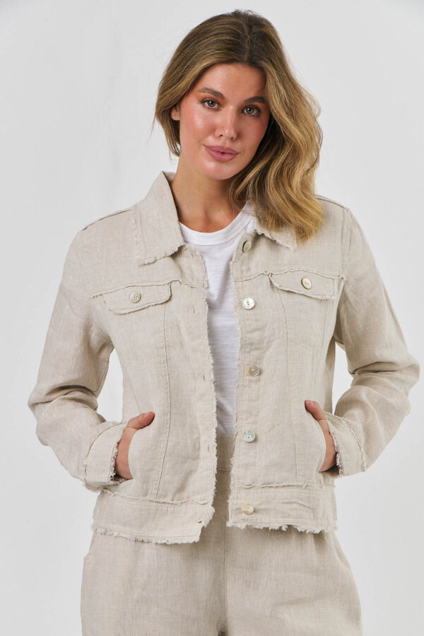 Cropped Linen Jacket