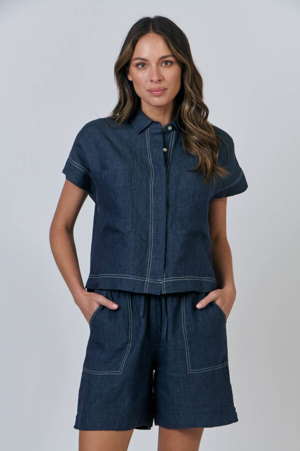 Linen top collared style - Image 3