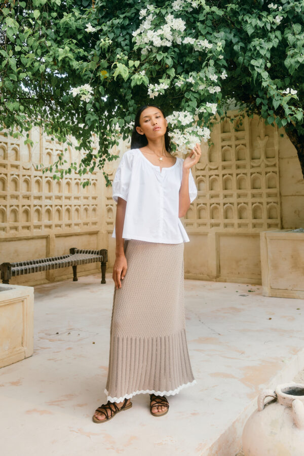 Ida Knit Skirt - Canvas - Image 4