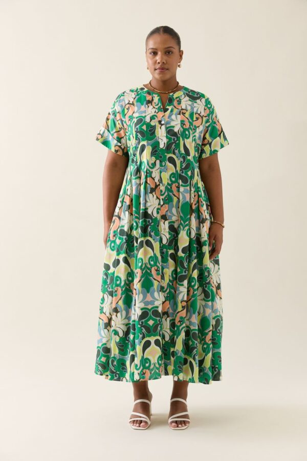 Aurora Pleat Maxi - Paisley