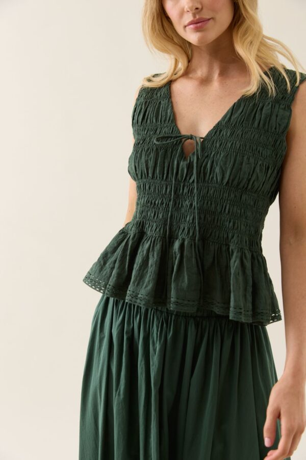 Esther Shirred Tank - Myrtle - Image 4