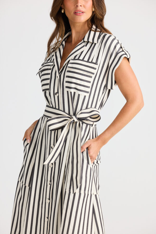 Portia Dress - Black Stripe - Image 2