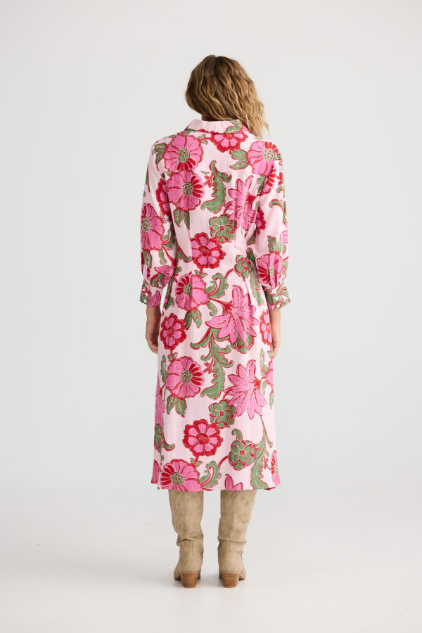 Ophelia Shirt Dress - Pink Ibiza - Image 3