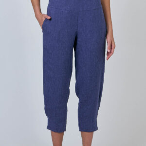 Linen Pant - Elasticised Waist - Blueberry