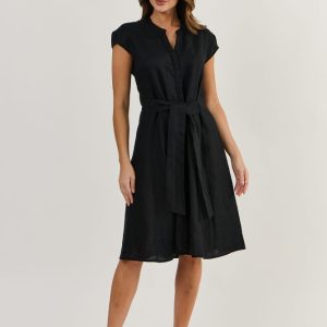 Linen Dress front tie