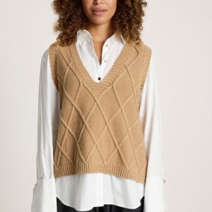 Liora Knit Vest - Mocha