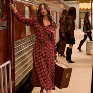 Rossellini Long Sleeve Dress - Geo Prism