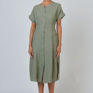Everyday Linen Dress - Artichoke