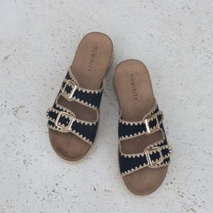 Linen Slide - Black