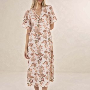 Bohemian Rose Midi Dress